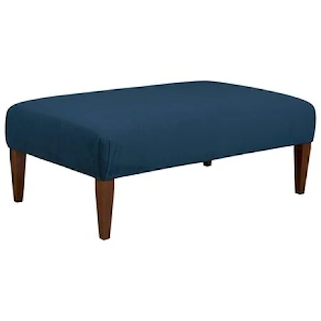 Large Cocktail Ottoman w/ Tapered Legs